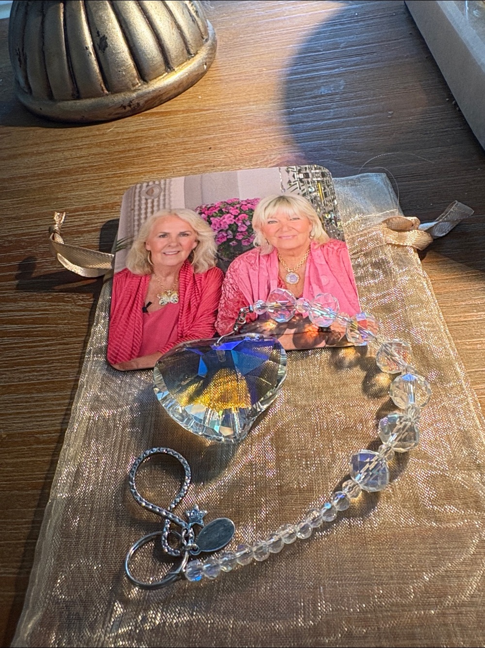 Kirks Folly - Crystal Sun Catcher Charm - Heart - Aurora Borealis -